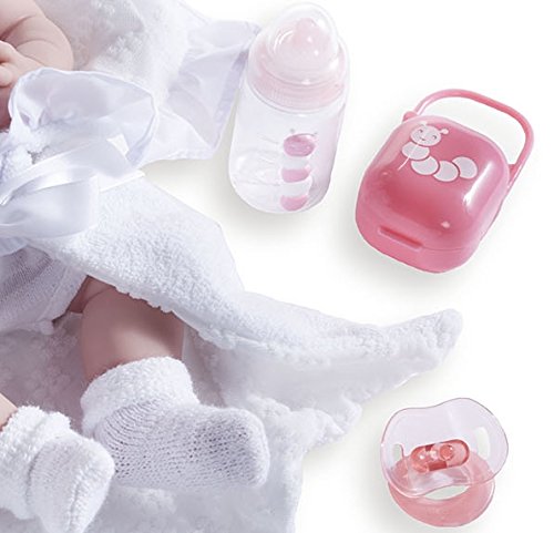Jc Toys Soft Body La Newborn In White Bunting And Accessories., 15.5' (18786)
