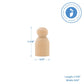 Wooden Peg Doll Baby Shape 1-1/8 Inch, Pack Of 100 Small Peg Dolls For Crafting, Miniature Figures, And Small World Play