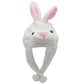 GADMEXILY Plush Bunny Animal Hat for Halloween Christmas, Cozy Funny Rabbit Hats Novelty Party Cap for Kids Girls Boys - One Siz