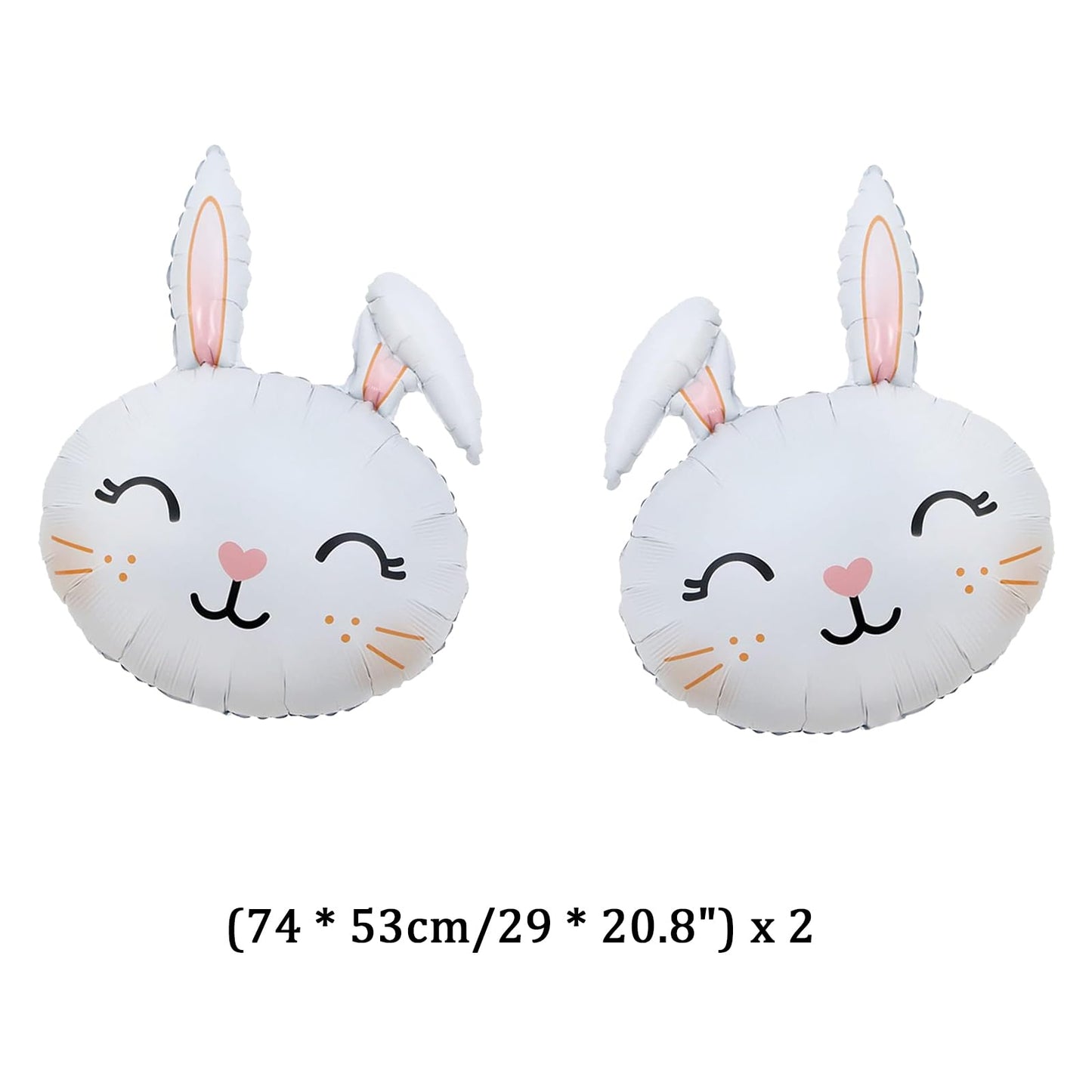 Easter Balloons, 6 Pcs Large Bunny Chicken Egg Foil Balloons, Easter Balloon Party Decorations For Home Baby Shower, Happy Theme