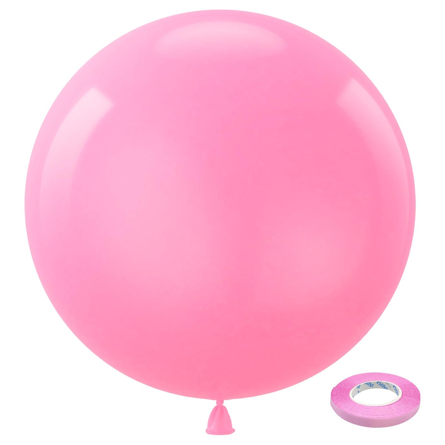 Bezente Pink Giant Balloons 36 Inch - 8 Pack Jumbo Pink Balloons Large Round Light Pink Latex Balloons For Birthday Wedding Anni