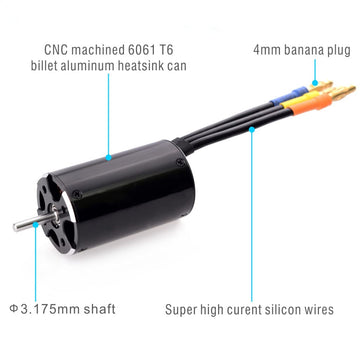 KingVal Replacement 2948 4800KV Brushless Motor Shaft 3.175mm with Water Cooling Jacket Compatible with RC Boat