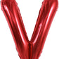 Toniful 40 Inch Large Bright Red Letter Balloons A-Z, Giant Jumbo Helium Foil Mylar Big Letter V Balloons For Birthday Party Ann