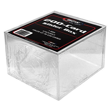 Bcw 200 Card Slider Box | Premium Trading Card Storage | Sturdy, Stackable, Crystal-Clear Design For Magic The Gathering, Footba