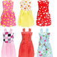 Janyun 73Pcs Dolls Fashion Set For Dressing Up Dolls, Included 18Pcs Wedding Party Outfits Clothes And 55Pcs Doll Accessories Shoes Bags Necklace Girls' Gifts