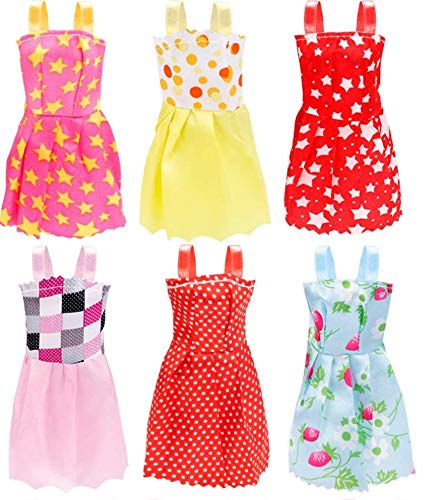 Janyun 73Pcs Dolls Fashion Set For Dressing Up Dolls, Included 18Pcs Wedding Party Outfits Clothes And 55Pcs Doll Accessories Shoes Bags Necklace Girls' Gifts
