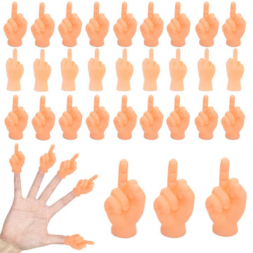 30 Pcs Tiny Middle Finger Puppet, Miniature Small Hands, Mini Finger Hands Funny Hand Puppet For Game, Fun And Realistic Design 