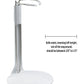 Upvolcora White Adjustable Dolls Stands Display Holder, 8'' To 12'' Dolls Or Action Figures Shelf, Waist Is 2 To 2.5 Inches Wide