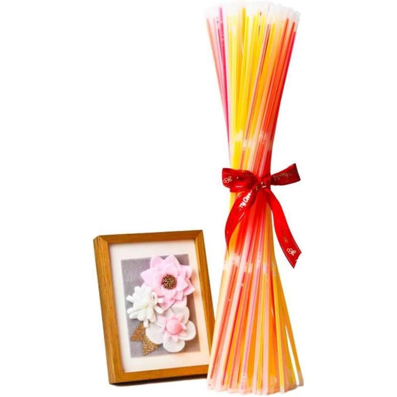 Glow Fever Glow Sticks Bulk 100Ct 22'' Glow Necklaces With Connectors, Neon Light Sticks For Party Festivals Raves Concert Birthday Wedding, Peach