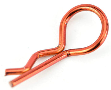 Apex RC Products Orange 1/10 Large Bent RC Anodized Body Clips - 25pcs #4031OR