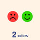 TownStix 600 Pack Happy/Sad Smile Face Behavior Stickers - Red/Green, Paper, Model 2
