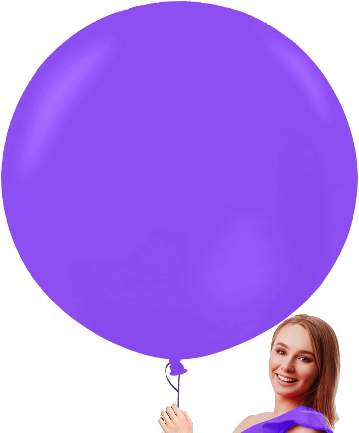 LUDALY Jumbo 36 Inch Giant Latex Balloons for Photo Shoot, Wedding, Baby Shower, Birthday Party and Event Decoration (Purple)