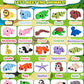SHUWND Mini 3D Printed Zoo Animals Felt Story Board Set, 25Pcs, 4"x7.5"x2", Interactive Preschool Learning Toy, Colorful Felt