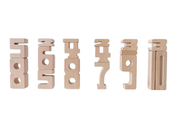 HELINA DESAI Natural Wooden Number Stacking Blocks  Montessori Math Learning Toy for Toddlers & Preschoolers  EcoFriendly Cou