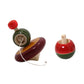 Aumni Crafts Vintage Kids Hand Spinning Wooden Tops Toys (Set of 2) Reversible Spinning Top And Spinner With String