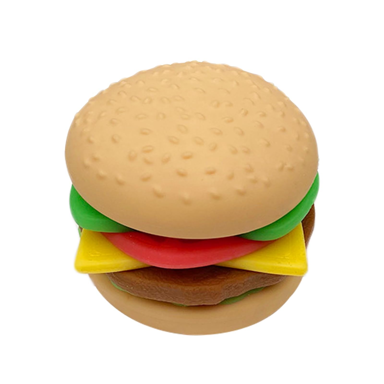 Funnysquee 7 Layers Hamburger Toy Stress Relief Soft Simulation Food Detachable Burger Squeeze Toys Kawaii Squishies Birthday Gift For Kids (Hamburger A)