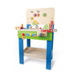 Master Workbench By Hape | Award Winning Kid 'S Wooden Tool Bench Toy Pretend Play Creative Building Set, Height Adjustable 35Pi