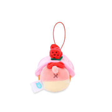 Anirollz Stuffed Animal Plush Keychain - Ornament Charm Toy Doll | Soft, Squishy, Warm, Cute, Comfort, Safe | Strawberry Roll Cake Outfitz With Kitty - Birthday Decorations Gift 4' Kittiroll