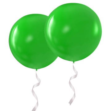 Oupking 36 Inch Green Balloons Big Round Latex Balloon Giant Thick Green Balloons For Party Decorations Pack Of 10