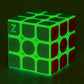 3X3 Fluorescent Speed Cube Glow In Dark Magic Speed Cube 3-D Brain Teasers Iq Puzzles For Kids And Adults (Green Fluorescent)