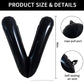 Toniful 40 Inch Large Black V Letter Balloons Jumbo Helium Balloons,Foil Mylar Big Alphabet Balloons For Birthday Party Annivers