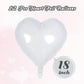12 Pcs White Heart Balloons,18 Inch Heart Foil Balloons Love Balloons Valentine Balloons For Birthday Party Wedding Engagement P