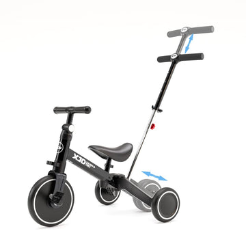 XJD Toddler Bike, 7 in 1 Tricycle with Push Handle, Balance Bike for 1-3 Years Old, Adjustable Seat Height & Removable Pedal, Bl
