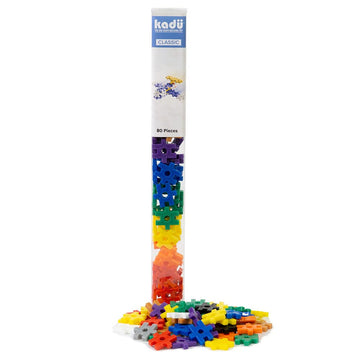Incredibly Interconnectable Toys KADU Classic 80-Piece Building Set - STEM/STEAM Construction Toy, Multicolor