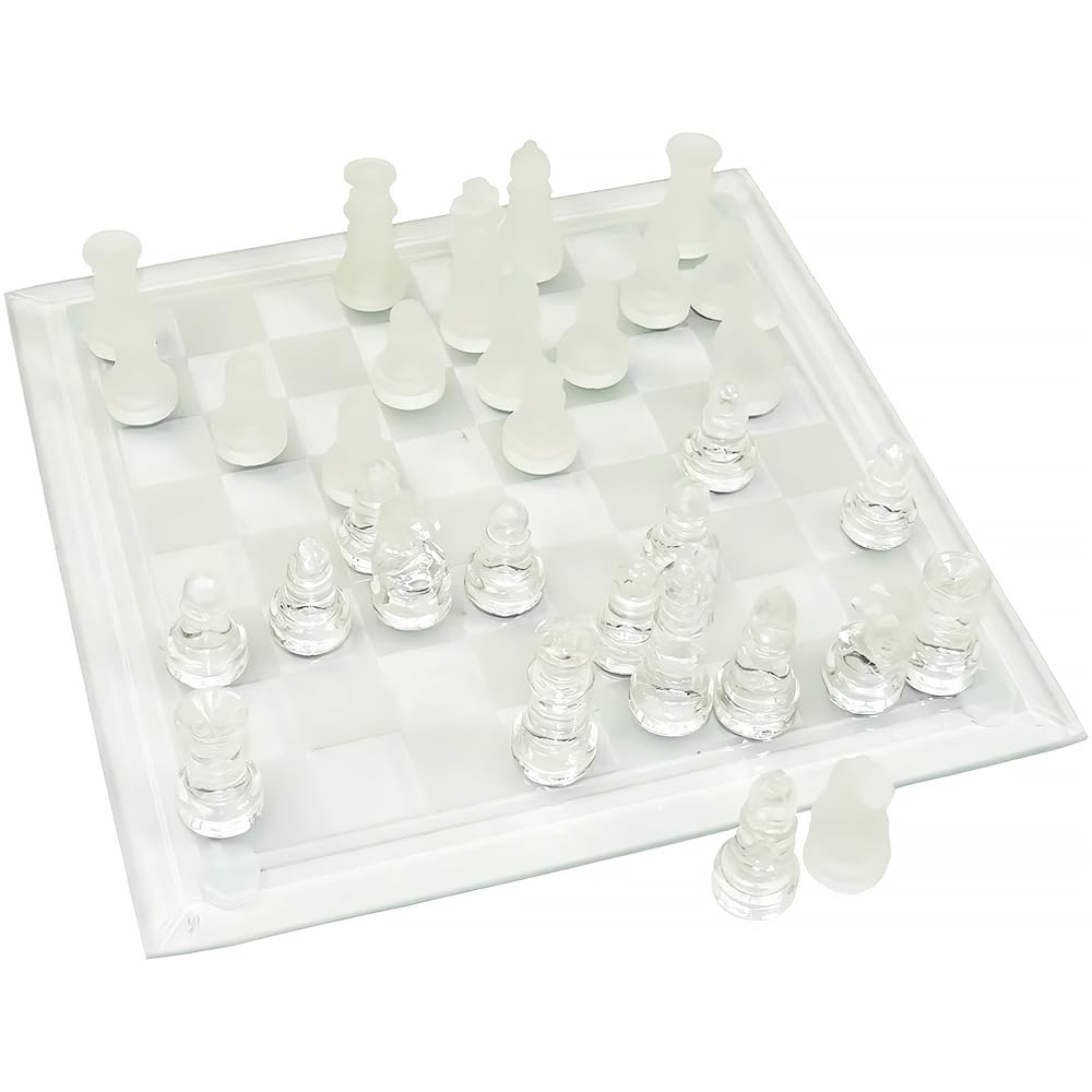 10' Glass Chess Set