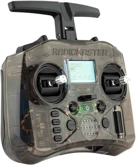 Radiomaster Pocket Hall Gimbal EdgeTX Transmitter Remote Control Portable Lightweight Built in LED Light Foldable Antenna (Elrs