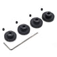 GTHELE 4pcs 48P Pinion Gear 3.175mm Set Hardened 28T 29T 30T 31T 48DP Pitch Gears RC Upgrade Part with Screwdriver