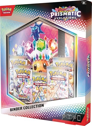 Pokemon TCG Prismatic Evolutions Binder Collection - Multi Color, Model 10-10023-101, Paper Material