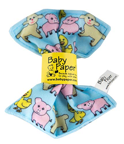 Baby Paper Original Crinkle And Sensory Toy For Babies And Infants | 3 Pack - Farm, Cat Dog, Cheetah | Non-Toxic, Washable | For