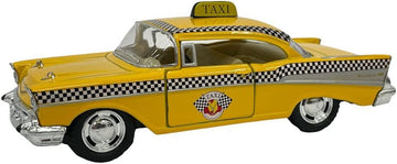 Kinsmart 1957 Chevy Bel Air Coupe Classic Taxi Cab 5' 1:40 Scale Die Cast Metal Model Toy Car