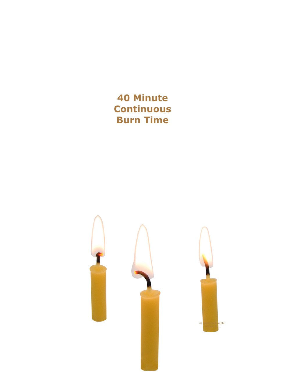 Beeswax Candle Works, 5-Inch Birthday Candles (Pack of 24) 100% USA Beeswax