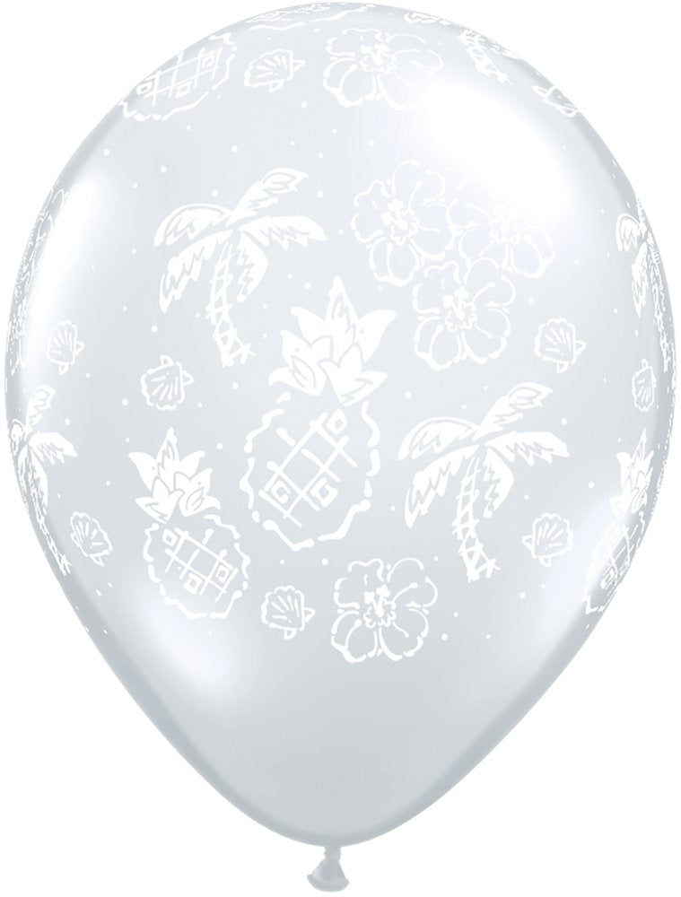 Pioneer Balloon Company Round Solid Latex Balloons, 11', Diamond Clear