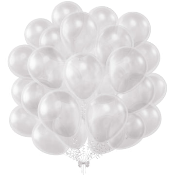 Kalor 12 Inch Clear Balloons, 50 Pcs Latex Helium Balloons For Kid'S Birthday Party, Baby Shower, Wedding, Graduate Party Decorations