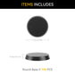 100Pcs 25Mm/0.98Inch Textured Plastic Black Round Miniature Bases, Model Base For Gaming Miniatures Or Wargames Table Top Games