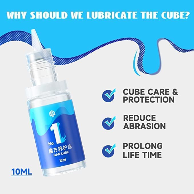 Cuberspeed 1x1x1 Cube Speed Cube for Solving & Gan Cube Lube Professional Speed Cube Lube Lubricant Oil 10ML