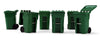 First Gear 1/34 Scale Plastic Collectible Green Trash Carts - Set Of Six Carts (#90-0519)