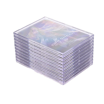 Utctbc Trading Card Sleeves Top Loaders 20 Pcs Hard Acrylic Card Protector Clear Card Brick + 5 Display Stand Fit For Standard S