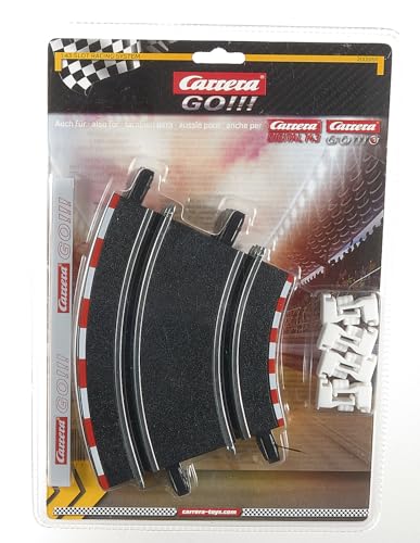 Carrera 61611 1/45 Curve Track Section Part For Use With Go And Digital 143 - Pack Of 4