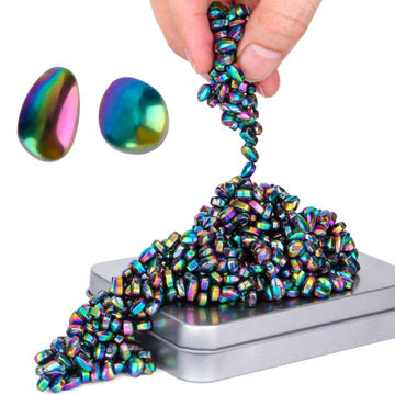 Dyrdm Ferrite Putty,Colorful Over 500 Weak Magnetic Ferrite Stones,Satisfying Magnet Rocks Desk Toys For Office And Fidget Toys 