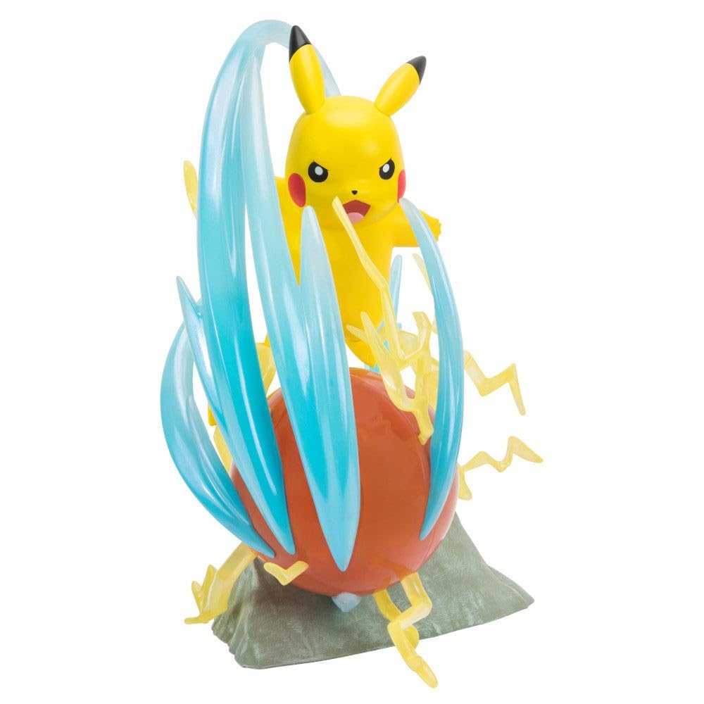 Pokemon Pikachu Deluxe Collector Statue Figure - Light FX - Multicoloured Plastic - Model 674 PKW2370 - Authentic Details for Fans