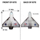 WindNSun FlightZone SpaceShuttle Endeavour Nylon Kite  52 Inches Wingspan