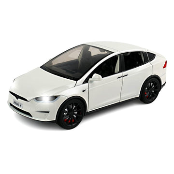 1:24 Scale Model X Alloy Car Model Diecast Toy Vehicles for Kids, car Model X Gull Wing Door,Pull Back Alloy Car with Lights and