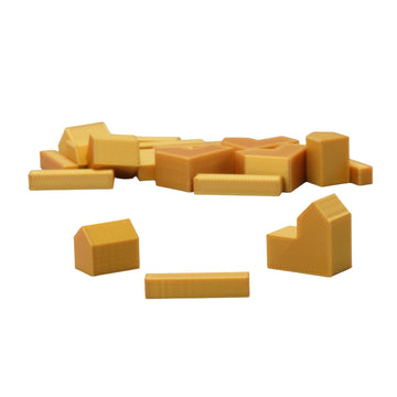 Bkprint3D Replacement Pieces For Catan Board Game | Settlers Pieces | 82 Colors | Base Set | (39_Silk_Gold)