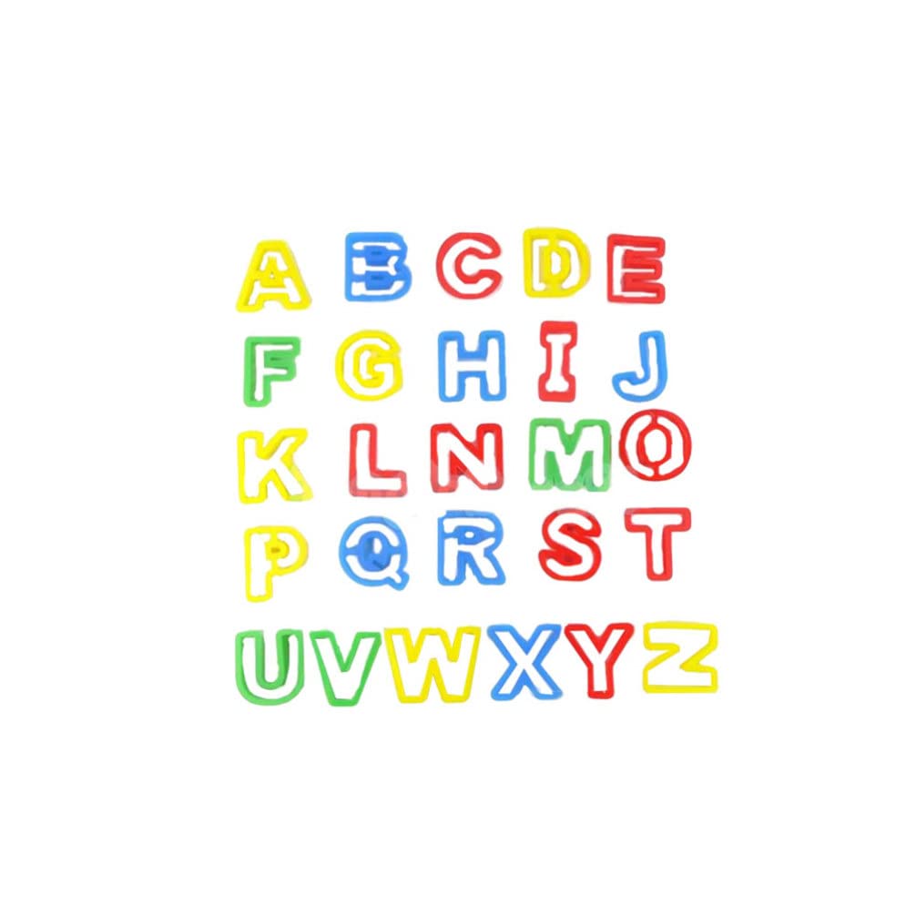 Heallily Dough Tools Kit 26 Pcs Diy Color Mud Alphabet Letter For Kids Educational Playing Toy Playdough Accessories