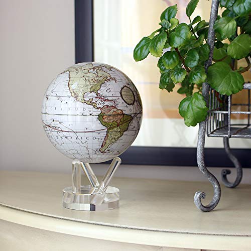 Mova Globe Antique Terrestrial White 4.5'