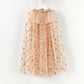 TPMG Princess Tulle Cape for Little Girls Halloween Costume Cloak Dress Up Clothes Pretend Play Party, Sparkling Apricot